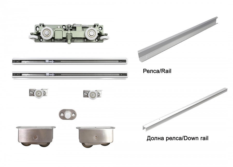 Robustline Invisible Sliding Door System (t912) Sliding Fittings Premium Hardware for Door Cabinet Window Furniture and Interior Use